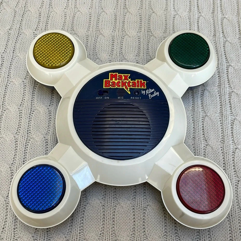 Vintage 1986 Max Backtalk by Milton Bradley.  Takes 4 D batteries